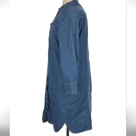 NWT j Crew Blue Denim Shirt Dress 16 - Picture 3 of 8
